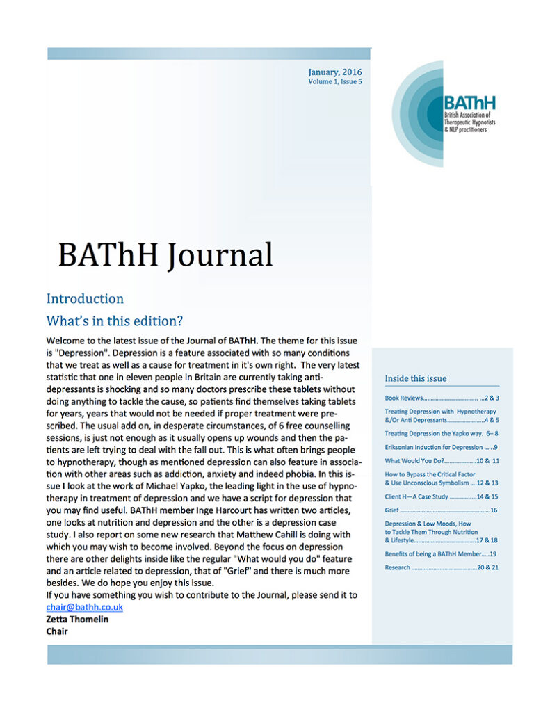 BAThH Journal Jan 2016 Vol 01 Issue 05